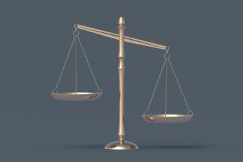 Picture of a balance scale.
