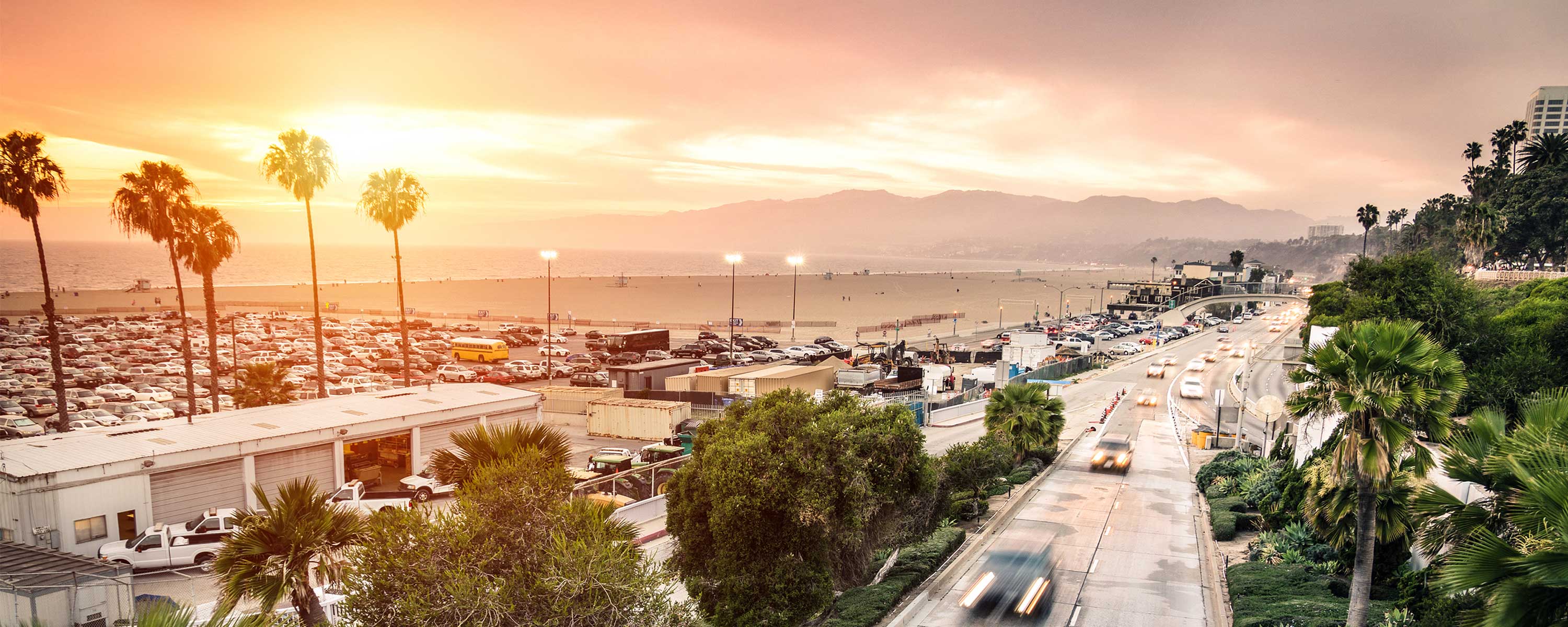 View of Santa Monica from the 101 Freeway