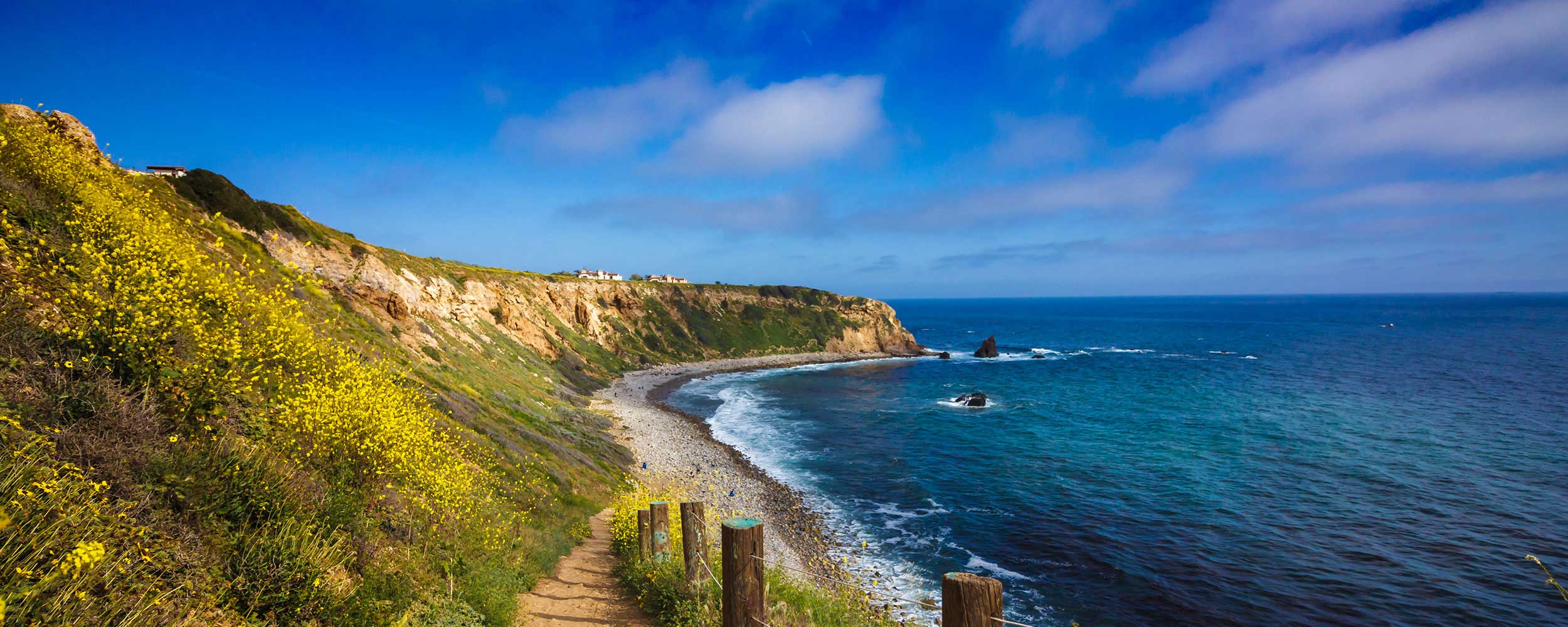 Aerial view of the Southern California coastline