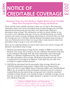 Image of Notice of Creditable Coverage