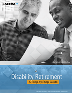Disability Retirement brochure - image of two men reviewing the brochure