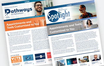 Brochures of Pathways and Spotlight newsletters.
