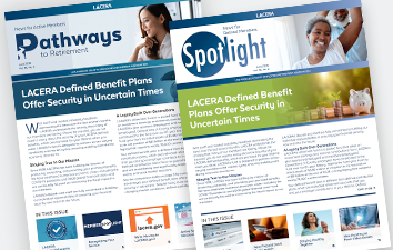 Brochures of Pathways and Spotlight newsletters.