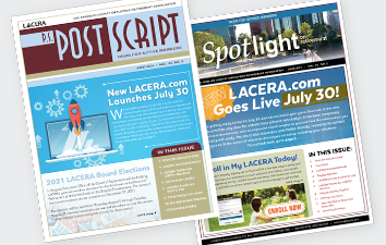 Brochures of PostScript and Spotlight newsletters.