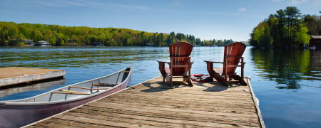 View of dock overlooking the water.